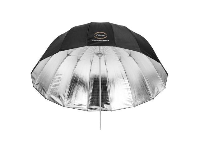 Glow Easy Lock Medium Deep Silver Fiberglass Umbrella (33')