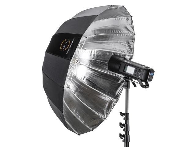 Glow Easy Lock Medium Deep Silver Fiberglass Umbrella (33')