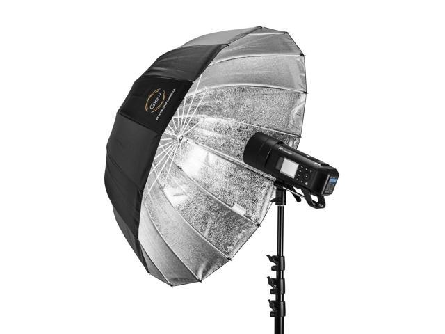 Glow Easy Lock Medium Deep Beaded Silver Fiberglass Umbrella (33')