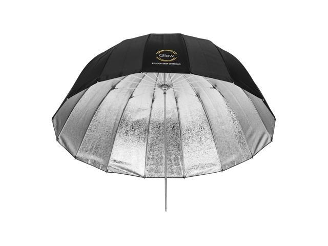 Glow Easy Lock Medium Deep Beaded Silver Fiberglass Umbrella (33')