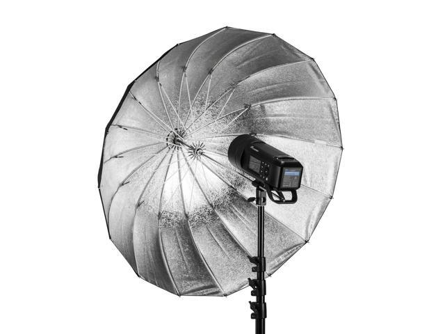 Glow Easy Lock Medium Deep Beaded Silver Fiberglass Umbrella (33')
