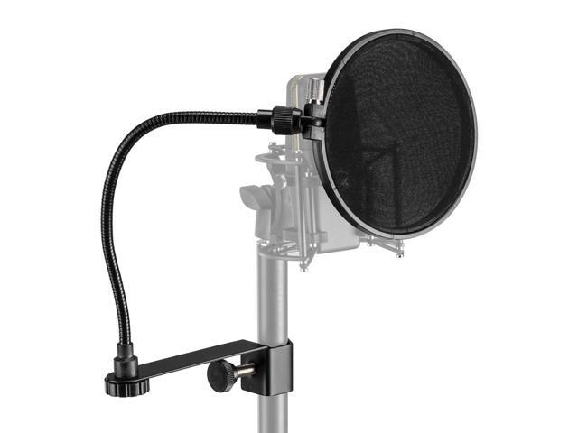 Audio-Technica AT2020 Cardioid Condenser Microphone, Bundle with H & A Pop Filter and 15' XLR M to F Cable
