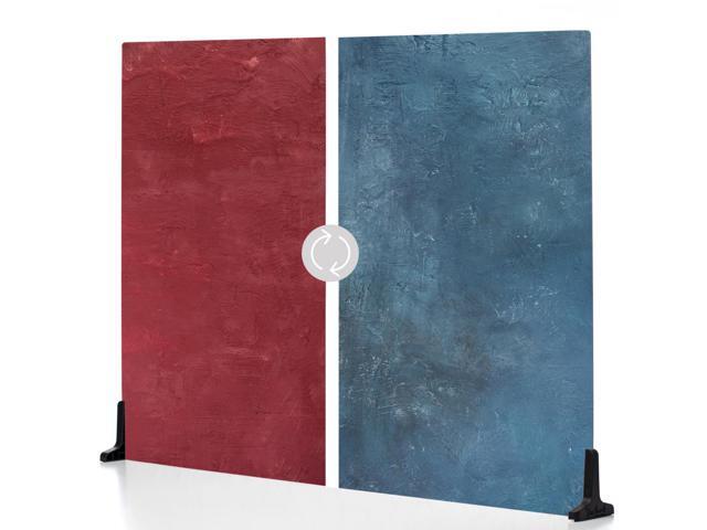 V-FLAT WORLD Duo Board - 30x40' Double Sided Surface Board, Cobalt Blueberry/Cranberry Crimson
