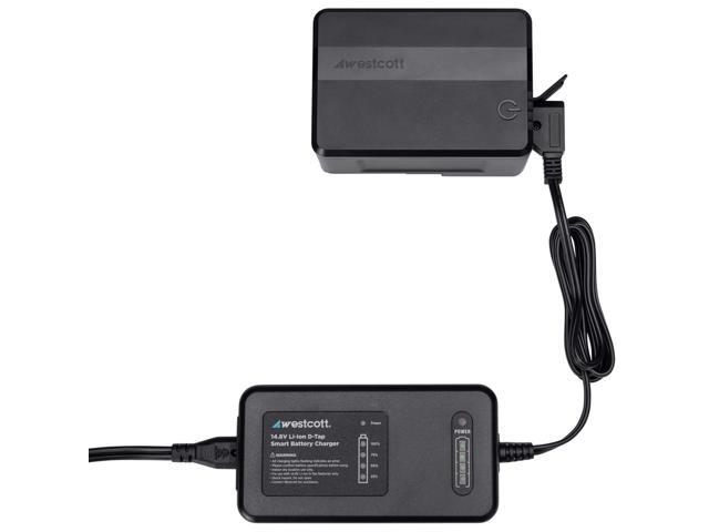Westcott MV95 Mini 95Wh 14.8V 6400mAh Lithium-ion V-Mount Battery with D-Tap Charger, Black