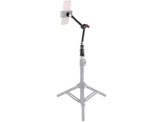 CAMVATE 11' Articulating Magic Arm with 1/4' Thread Screw Mount & Light Stand Head Adapter, Red Knob