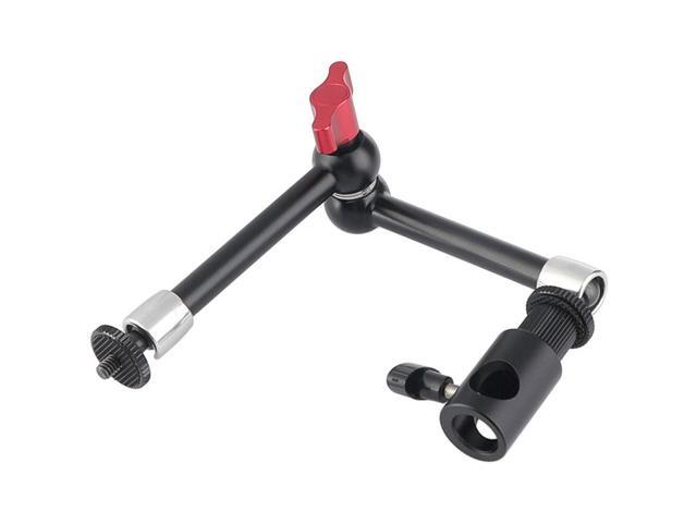 CAMVATE 11' Articulating Magic Arm with 1/4' Thread Screw Mount & Light Stand Head Adapter, Red Knob