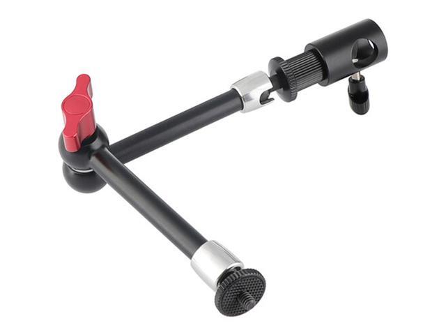CAMVATE 11' Articulating Magic Arm with 1/4' Thread Screw Mount & Light Stand Head Adapter, Red Knob