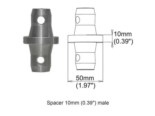 ProX XT-SPMM10 Spacer 10mm Male Coupler