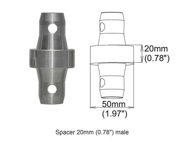 ProX XT-SPMM20 Spacer 20mm Male Coupler