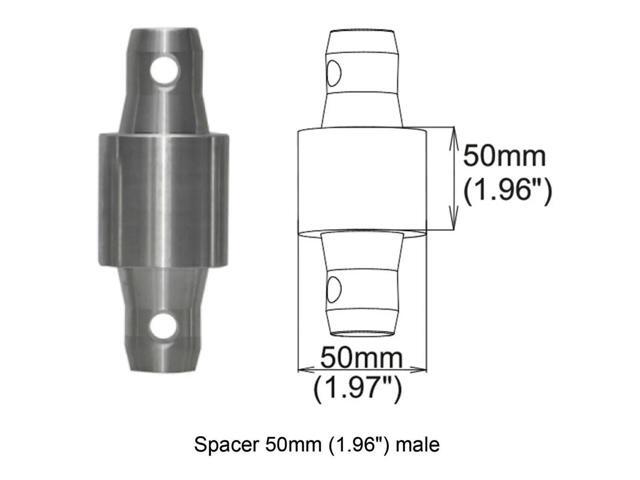 ProX XT-SPMM50 Spacer 50mm Male Coupler