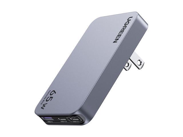 UGREEN Nexode Pro 65W 3-in-1 USB-C GaN Ultra-Slim Wall Charger, Black