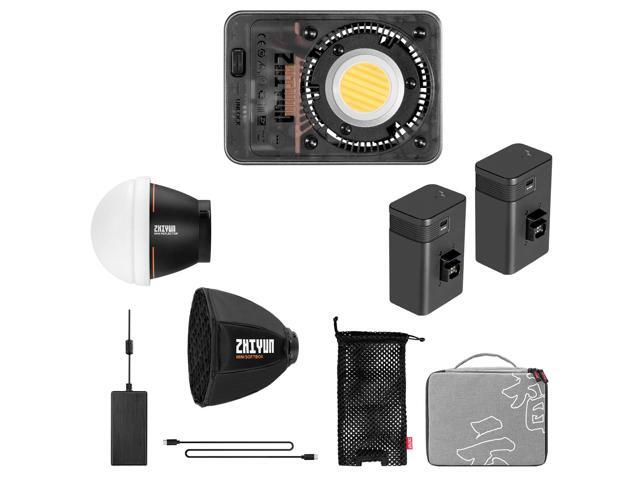 Zhiyun PLX105 MOLUS X60 60W Bi-Color Pocket COB LED Light Pro Kit, Bundle with 9.5' Pro Air-Cushioned Light Stand