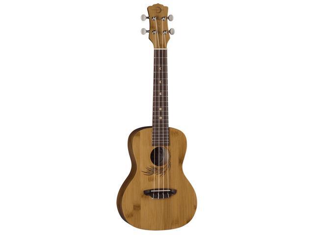 Luna Uke Bamboo Concert Ukulele with Gigbag, 19 Frets, 'C' Shape Neck, Walnut Fretboard, Satin Natural