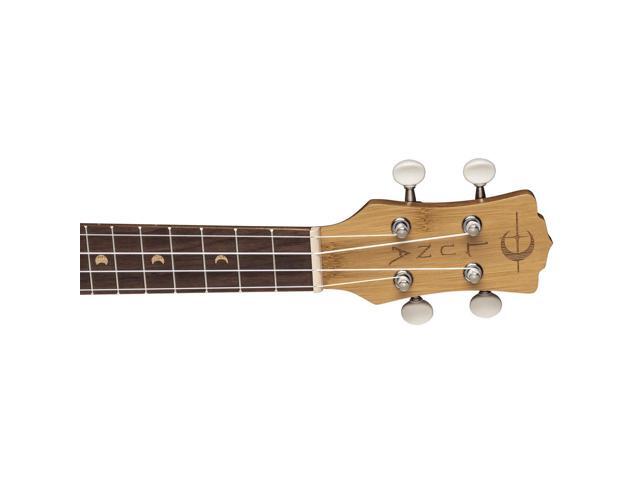 Luna Uke Bamboo Concert Ukulele with Gigbag, 19 Frets, 'C' Shape Neck, Walnut Fretboard, Satin Natural