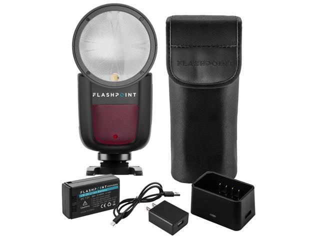 Flashpoint Zoom Li-on X R2 TTL Round Head Flash Speedlight for Nikon, a Professional Camera Flash for DSLR Cameras w/76Ws 2.4G 2600mAh Li-ion...