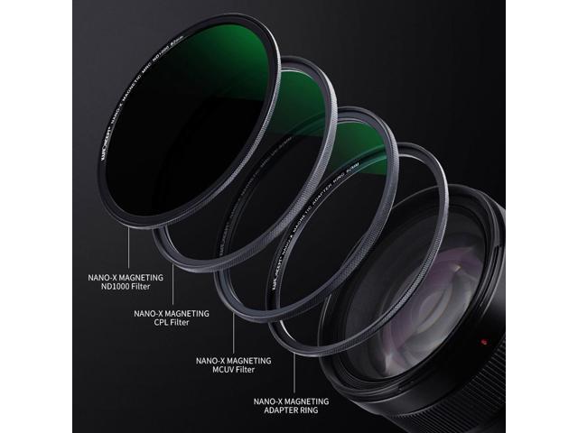 K & F Concept 62mm 3-Piece Magnetic Lens Filter Kit with MCUV, CPL and ND1000 HD Filters