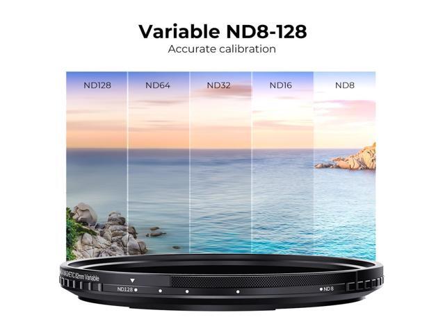 K & F Concept 82mm Nano-X ND8-128 3-7 Stop Magnetic Variable Neutral Density Lens Filter