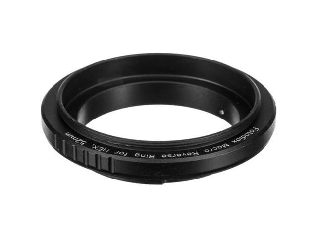 Fotodiox 52mm Filter Thread Macro Reverse Mount Adapter Ring for Sony Alpha E-Mount Camera