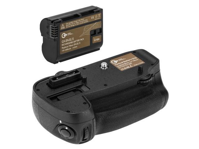 Green Extreme MB-D15 Battery Grip for Nikon D7100 & D7200 + High Capacity 2000mAh EN-EL15 Battery