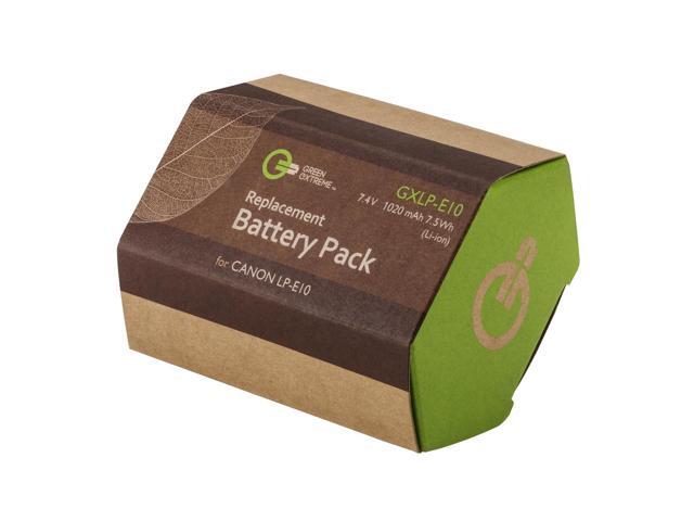 Green Extreme LP-E10 Lithium-Ion Battery Pack (7.4V 950mAh) For Canon EOS Rebel T3, T5, T6, T7, Kiss X50, Kiss X70, EOS 1100D, EOS 1200D, EOS ...