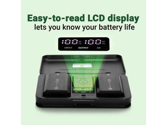 Green Extreme USB LCD Dual Charger Case for Sony NP-FZ100 Battery