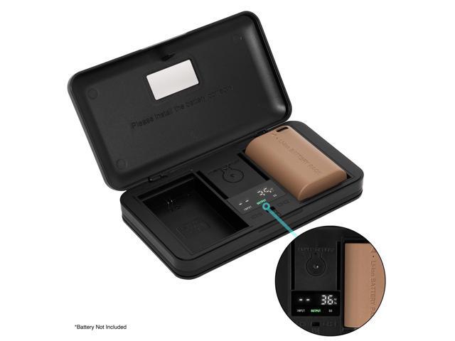 Green Extreme USB LCD Dual Charger Case for Canon LP-E6/LP-E6NH Battery