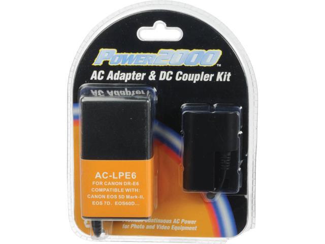 Power2000 AC Adapter & DC Coupler Kit for Canon DR-E6