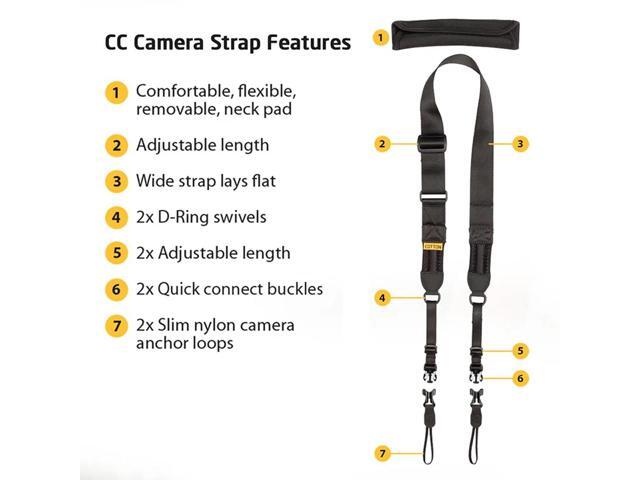 Cotton Carrier Camera Neck Strap, Black