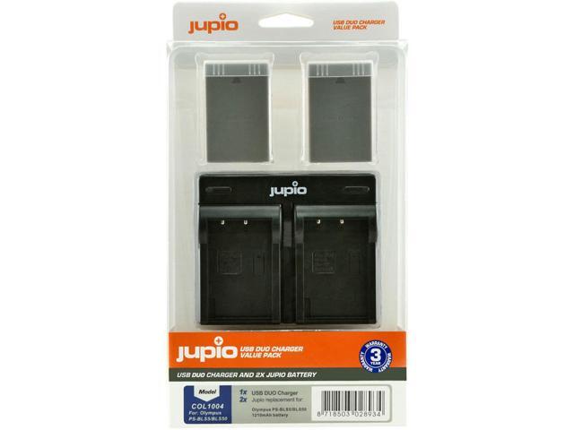 Jupio Value Pack with 2x PS-BLS5/PS-BLS50 7.2V 1210mAh Lithium-Ion Battery and USB Dual Charger