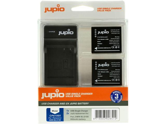 Jupio Value Pack with 2x DMW-BLG10 7.2V 900mAh Lithium-Ion Battery and USB Charger