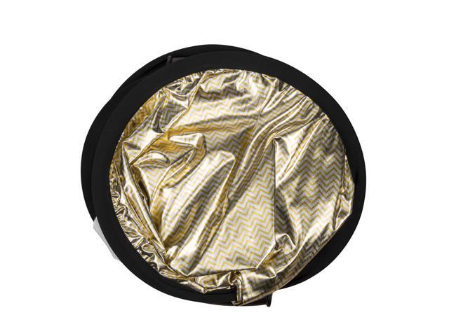 Glow Circular Collapsible Reflector with Handles (22', Wave Gold/White)
