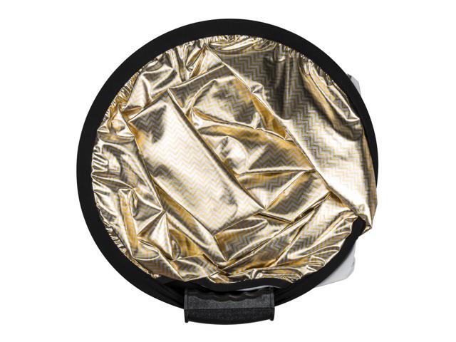 Glow Circular Collapsible Reflector with Handles (52', Wave Gold/White)