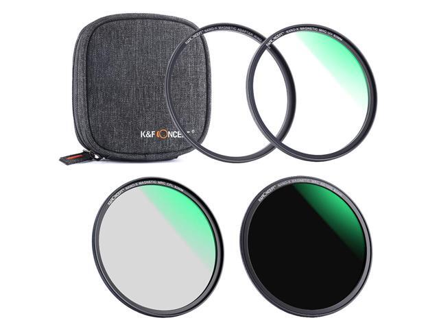 K & F Concept 82mm 3-Piece Magnetic Lens Filter Kit with MCUV, CPL and ND1000 HD Filters