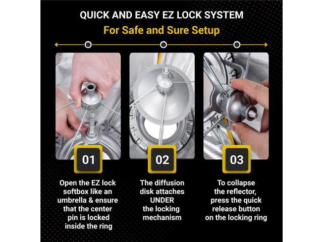 Glow EZ Lock 16x60' ARC Curved Strip Light Softbox Bowens Mount Softbox for Strobes, Monolights & other Lights Transforms into Curved Reflector...