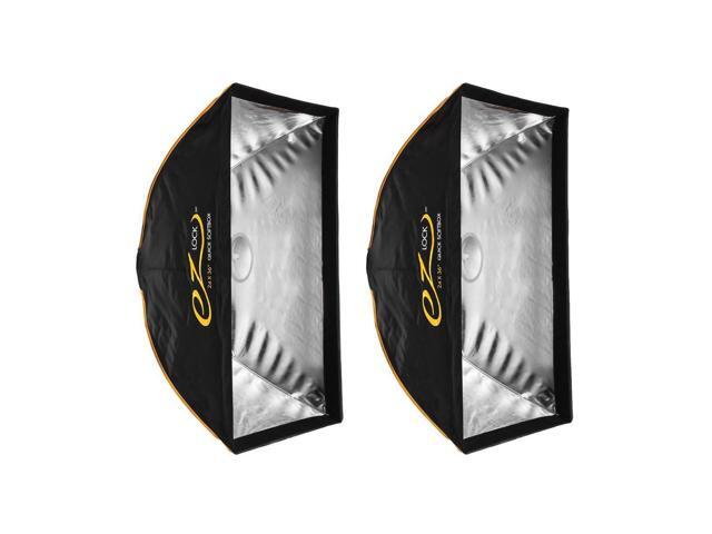 Glow Glow EZ Lock Softbox To Go Kit - Glow EZ Lock 24x36' Quick Strip Rectangular Bowens Mount Softbox Lighting Kit with External and Internal...