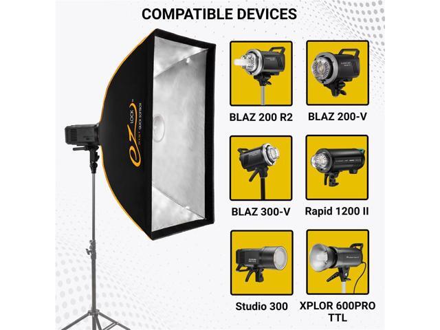 Glow Glow EZ Lock Softbox To Go Kit - Glow EZ Lock 24x36' Quick Strip Rectangular Bowens Mount Softbox Lighting Kit with External and Internal...