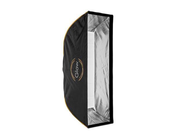 Glow EZ Lock 16x48' Quick Strip Rectangular Bowens Mount Softbox w/External, Internal Diffusers, Deflector Disk, Grid, Soft box Speedring Adapter...