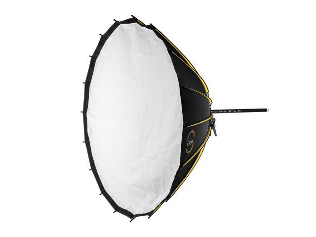 Glow Profond Quick-Open 55' Deep Parabolic Softbox with Focusing Rod System (144cm), Octadecagon Fiberglass Rod Round Soft Box with Bowens Mount,...