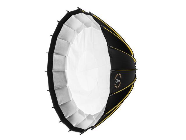 Glow Profond Quick-Open 47.2' Deep Parabolic Softbox (120cm), Octadecagon Fiberglass Rod Round Soft Box with Interchangeable Bowens Mount is...
