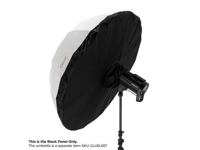 Glow EZ Lock 65'' Translucent Deep Umbrella with Black Shield Kit, XL