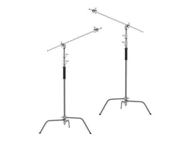 GVM C330 10.5' Turtle Base C-Stand and Grip Arm Kit, Chrome, 2-Pack #C330 K1