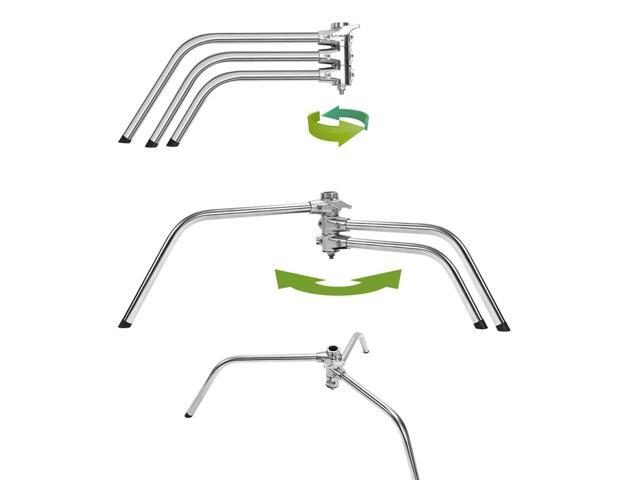 GVM C330 10.5' Turtle Base C-Stand and Grip Arm Kit, Chrome, 2-Pack #C330 K1