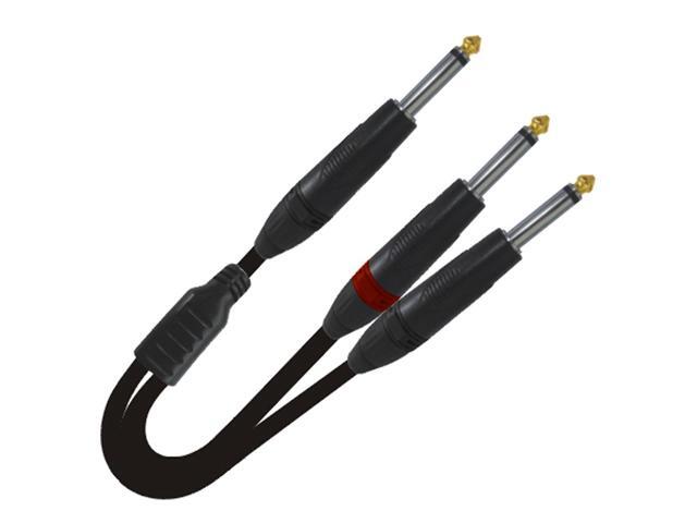 ProX XC-PYP03 3' 1/4' TS-M to Dual 1/4' TS-M High Performance Audio Cable