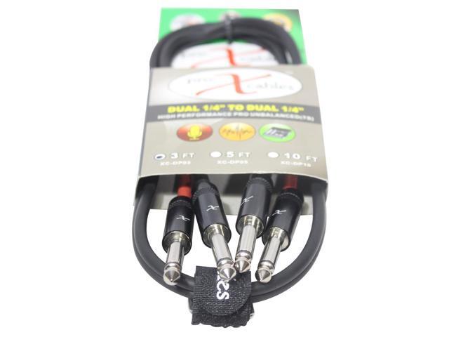 ProX XC-DP03 3' Ft. High Performance 1/4 TS Male to Dual 1/4 TS Male Unbalanced Audio Cable