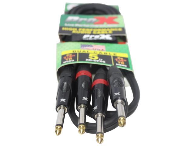 ProX XC-DP05 5' Ft. High Performance 1/4 TS Male to Dual 1/4 TS Male Unbalanced Audio Cable