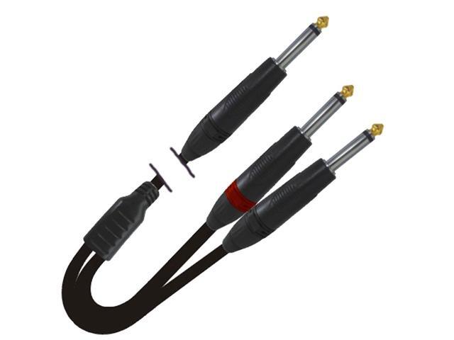 ProX XC-PYP10 10' 1/4' TS-M to Dual 1/4' TS-M High Performance Audio Cable