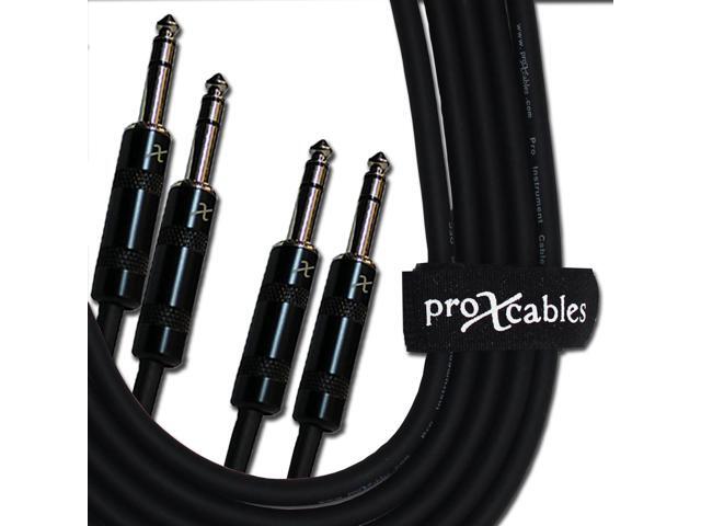 ProX XC-DTRS5 5 Ft. Balanced Dual 1/4' TRS-M to Dual 1/4' TRS-M High Performance Audio Cable