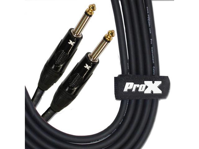 ProX XC-PP25 25' Ft. Unbalanced 1/4' TS-M to 1/4' TS-M High Performance Pro Audio Instrument Guitar Cable
