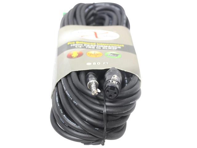 ProX XC-SXF50 50' 1/4' TRS-M to XLR3-F Balanced High Performance Audio Cable