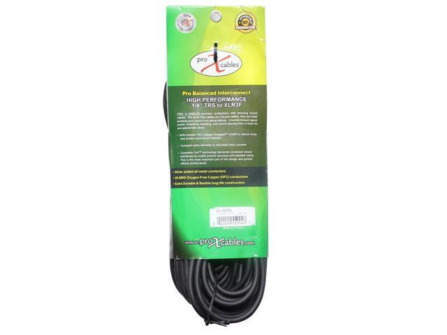 ProX XC-SXF50 50' 1/4' TRS-M to XLR3-F Balanced High Performance Audio Cable
